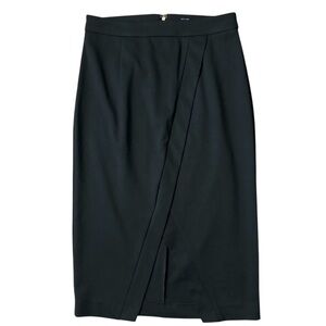 Jennifer Lopez Straight Pencil Knee Length Front Split Skirt Black Size 4